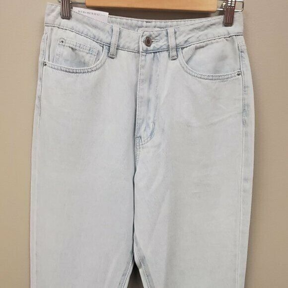NWT WeWoreWhat The Icon Jeans 2 Light Icy Wash Straight Leg High Rise - Picture 10 of 13